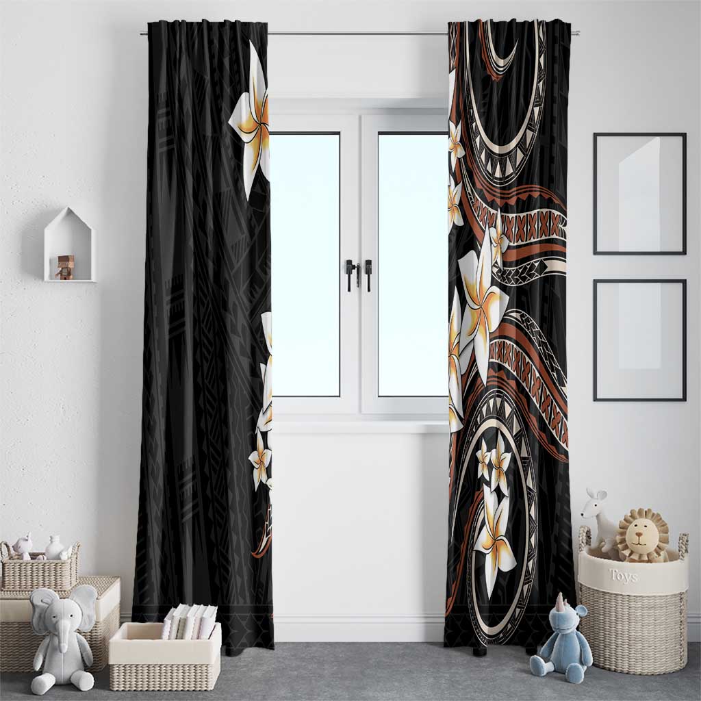 Vintage Plumeria Pacific Floral Window Curtain LT9 - Polynesian Pride