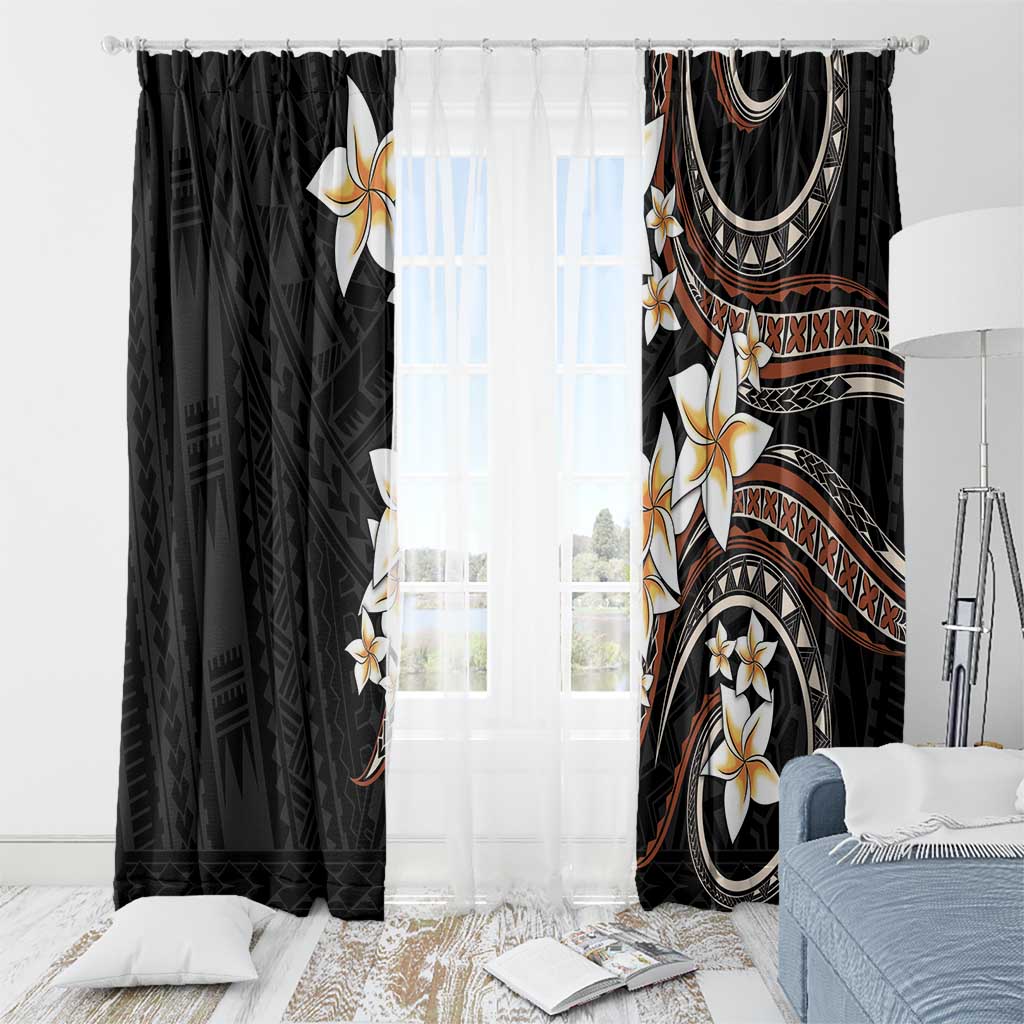 Vintage Plumeria Pacific Floral Window Curtain LT9 - Polynesian Pride