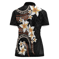 Vintage Plumeria Pacific Floral Women Polo Shirt LT9 - Polynesian Pride