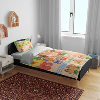 Kawaii Hula Girls Bedding Set Aloha Hibiscus Flowers LT9 - Polynesian Pride