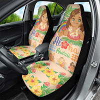 Kawaii Hula Girls Car Seat Cover Aloha Hibiscus Flowers LT9 - Polynesian Pride