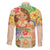 Kawaii Hula Girls Family Matching Long Sleeve Bodycon Dress and Hawaiian Shirt Aloha Hibiscus Flowers