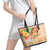 Kawaii Hula Girls Leather Tote Bag Aloha Hibiscus Flowers