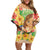 Kawaii Hula Girls Off Shoulder Short Dress Aloha Hibiscus Flowers