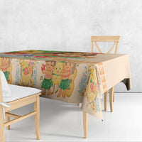 Kawaii Hula Girls Tablecloth Aloha Hibiscus Flowers LT9 - Polynesian Pride