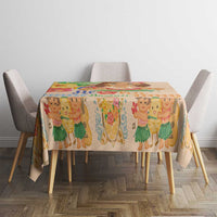 Kawaii Hula Girls Tablecloth Aloha Hibiscus Flowers LT9 - Polynesian Pride
