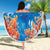 Hibiscus Turtle Tattoo Coral Reef Beach Blanket with Polynesian Tribal