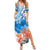 Hibiscus Turtle Tattoo Coral Reef Family Matching Summer Maxi Dress and Hawaiian Shirt with Polynesian Tribal