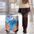 Hibiscus Turtle Tattoo Coral Reef Luggage Cover with Polynesian Tribal