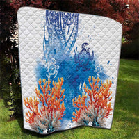 Hibiscus Turtle Tattoo Coral Reef Quilt with Polynesian Tribal LT9 - Polynesian Pride