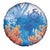 Hibiscus Turtle Tattoo Coral Reef Spare Tire Cover with Polynesian Tribal