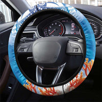 Hibiscus Turtle Tattoo Coral Reef Steering Wheel Cover with Polynesian Tribal LT9 - Polynesian Pride