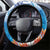 Hibiscus Turtle Tattoo Coral Reef Steering Wheel Cover with Polynesian Tribal