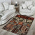 Pacific Hibiscus Tapa Tribal Vintage Area Rug Brown Motif