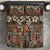 Pacific Hibiscus Tapa Tribal Vintage Bedding Set Brown Motif