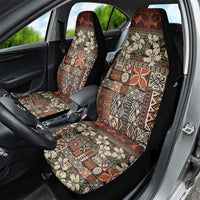 Pacific Hibiscus Tapa Tribal Vintage Car Seat Cover Brown Motif LT9 - Polynesian Pride