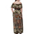 Pacific Hibiscus Tapa Tribal Vintage Family Matching Off Shoulder Maxi Dress and Hawaiian Shirt Brown Motif