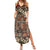 Pacific Hibiscus Tapa Tribal Vintage Family Matching Summer Maxi Dress and Hawaiian Shirt Brown Motif