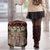 Pacific Hibiscus Tapa Tribal Vintage Luggage Cover Brown Motif