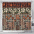 Pacific Hibiscus Tapa Tribal Vintage Shower Curtain Brown Motif