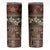 Pacific Hibiscus Tapa Tribal Vintage Skinny Tumbler Brown Motif