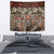 Pacific Hibiscus Tapa Tribal Vintage Tapestry Brown Motif