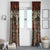 Pacific Hibiscus Tapa Tribal Vintage Window Curtain Brown Motif