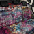 Pacific Hibiscus Tapa Tribal Vintage Back Car Seat Cover Pink Motif