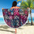 Pacific Hibiscus Tapa Tribal Vintage Beach Blanket Pink Motif