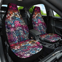 Pacific Hibiscus Tapa Tribal Vintage Car Seat Cover Pink Motif LT9 One Size Pink - Polynesian Pride