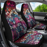 Pacific Hibiscus Tapa Tribal Vintage Car Seat Cover Pink Motif LT9 - Polynesian Pride