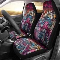 Pacific Hibiscus Tapa Tribal Vintage Car Seat Cover Pink Motif LT9 - Polynesian Pride