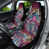 Pacific Hibiscus Tapa Tribal Vintage Car Seat Cover Pink Motif LT9 - Polynesian Pride