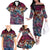 Pacific Hibiscus Tapa Tribal Vintage Family Matching Off The Shoulder Long Sleeve Dress and Hawaiian Shirt Pink Motif