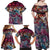 Pacific Hibiscus Tapa Tribal Vintage Family Matching Off Shoulder Maxi Dress and Hawaiian Shirt Pink Motif