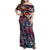 Pacific Hibiscus Tapa Tribal Vintage Family Matching Off Shoulder Maxi Dress and Hawaiian Shirt Pink Motif