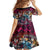 Pacific Hibiscus Tapa Tribal Vintage Family Matching Off Shoulder Short Dress and Hawaiian Shirt Pink Motif