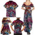 Pacific Hibiscus Tapa Tribal Vintage Family Matching Summer Maxi Dress and Hawaiian Shirt Pink Motif