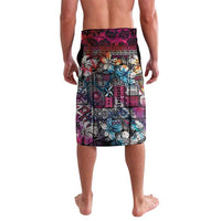 Pacific Hibiscus Tapa Tribal Vintage Lavalava Pink Motif LT9 - Polynesian Pride