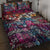 Pacific Hibiscus Tapa Tribal Vintage Quilt Bed Set Pink Motif