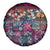 Pacific Hibiscus Tapa Tribal Vintage Spare Tire Cover Pink Motif