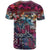 Pacific Hibiscus Tapa Tribal Vintage T Shirt Pink Motif