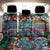 Pacific Hibiscus Tapa Tribal Vintage Back Car Seat Cover Turquoise Motif