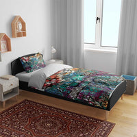 Pacific Hibiscus Tapa Tribal Vintage Bedding Set Turquoise Motif LT9 - Polynesian Pride