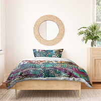 Pacific Hibiscus Tapa Tribal Vintage Bedding Set Turquoise Motif LT9 - Polynesian Pride