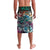 Pacific Hibiscus Tapa Tribal Vintage Lavalava Turquoise Motif