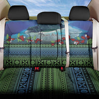 Personalised Fiji Viti Levu Back Car Seat Cover Tagimoucia and Tapa Tribal Pattern LT9 One Size Blue - Polynesian Pride