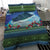 Personalised Fiji Viti Levu Bedding Set Tagimoucia and Tapa Tribal Pattern