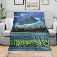 Personalised Fiji Viti Levu Blanket Tagimoucia and Tapa Tribal Pattern LT9 - Polynesian Pride