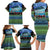 Personalised Fiji Viti Levu Family Matching Long Sleeve Bodycon Dress and Hawaiian Shirt Tagimoucia and Tapa Tribal Pattern